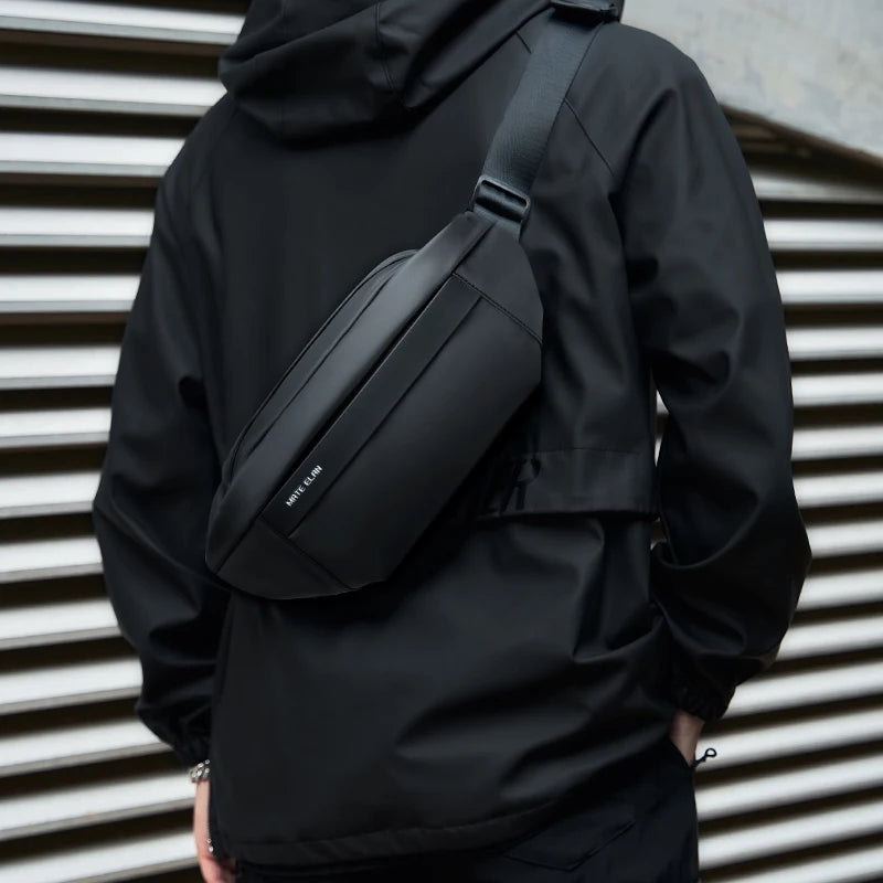Solid Waterproof Men's Crossbody Bag – Travel & Sports Fanny Pack