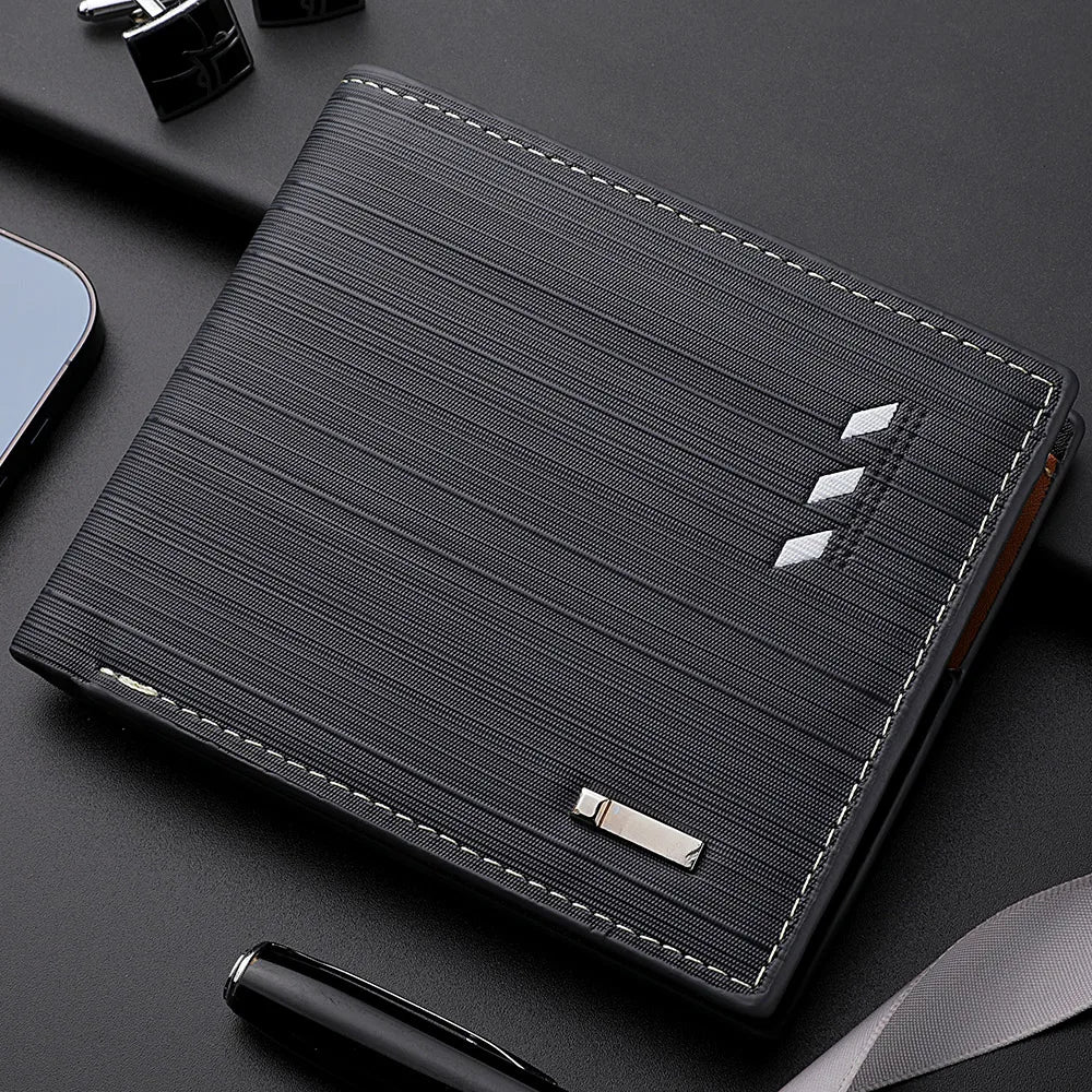 Men’s PU Leather Short Wallet – Card Holder