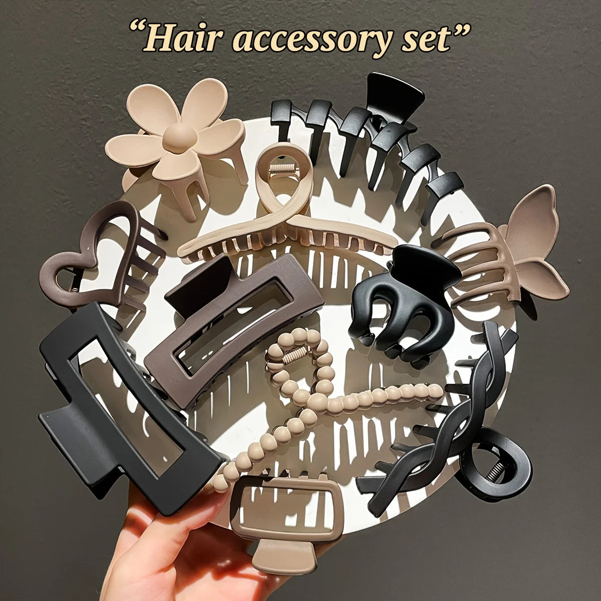Frosted Hair Clip Set – Women's Back Head Clips for Thick & Thin Hair