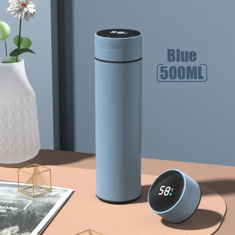 500ml Stainless Steel Thermos with Temperature Display - Insulated Bottle