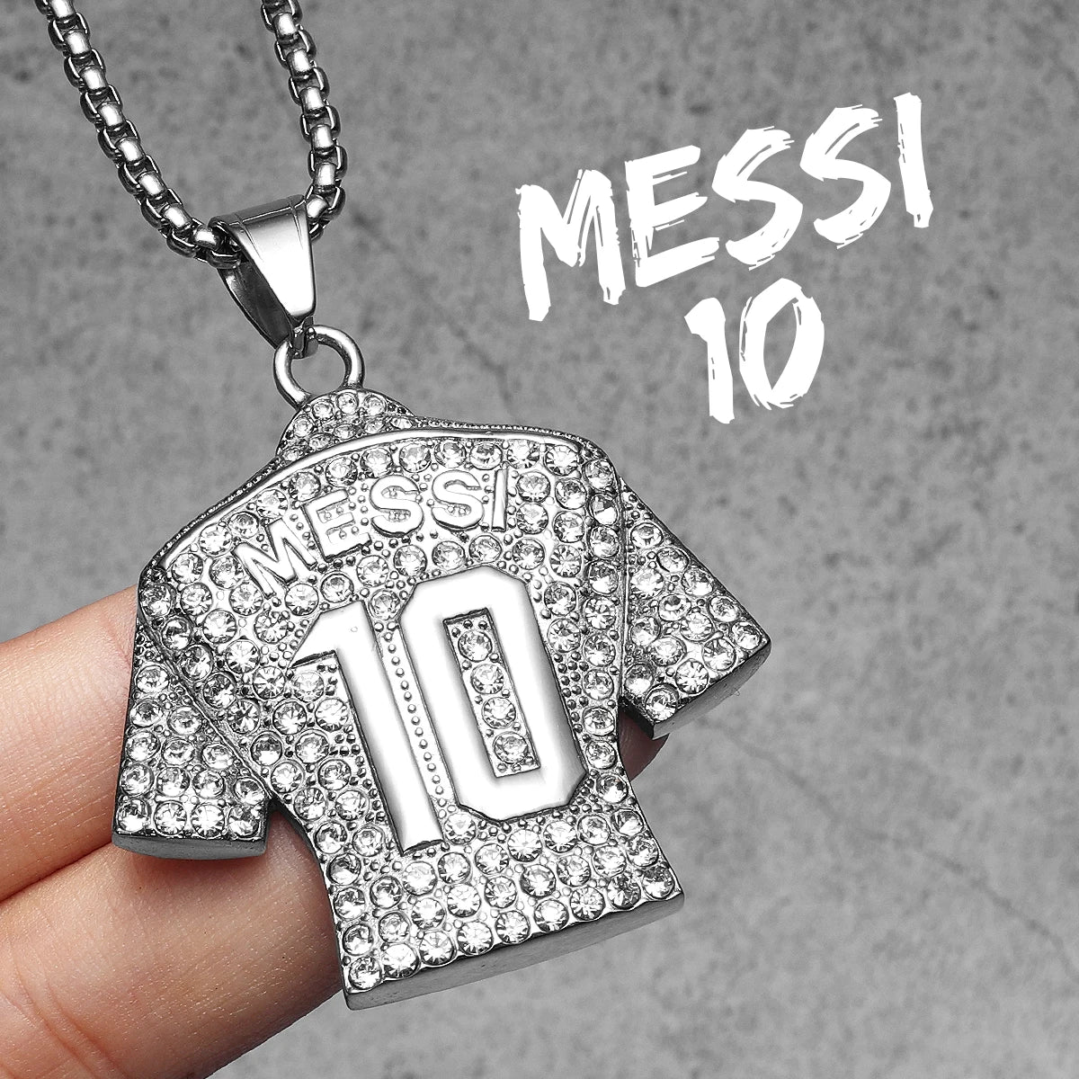 Football Star Pendant Necklace Stainless Steel