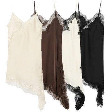 HXAO Lace Asymmetric Mini Dress – Summer 2025 Evening