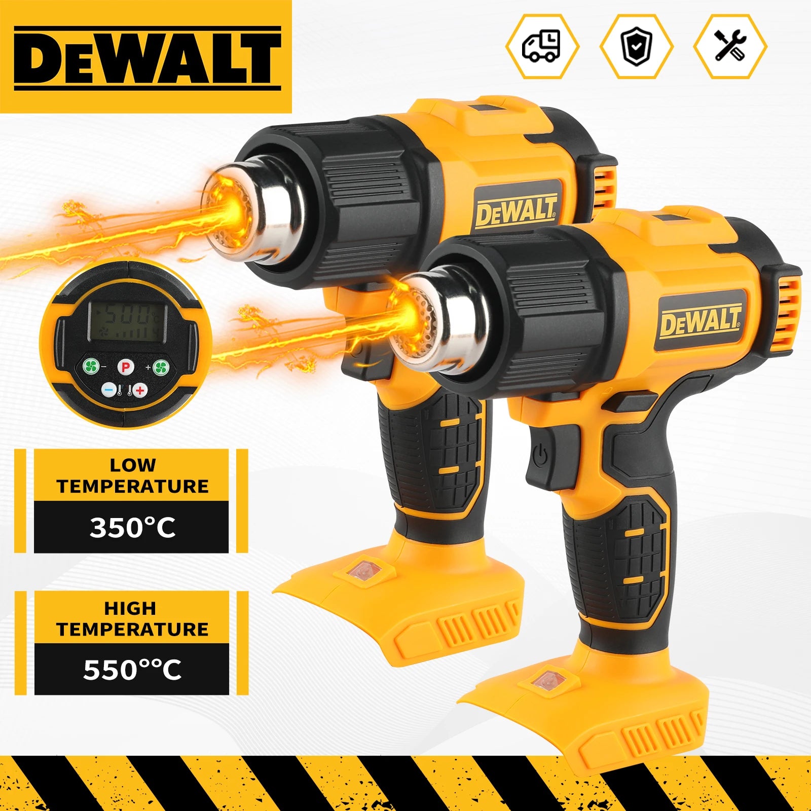 🔥 HOT DEAL! DeWalt DCE530 20V Cordless Heat Gun - 550°C Adjustable Temperature Welding Tool
