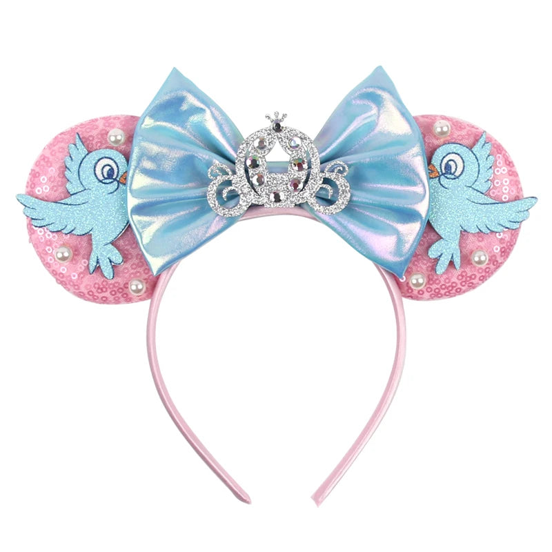 Disney Colorful Sequins Bow Headband – Rainbow Hair Accessory for Girls & Disney Fans