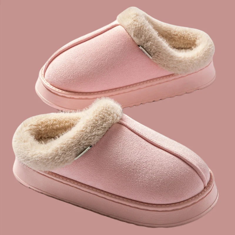 Women's Winter Slippers - Non-Slip Plush Fleece Lined Indoor House Shoes with Soft Sole