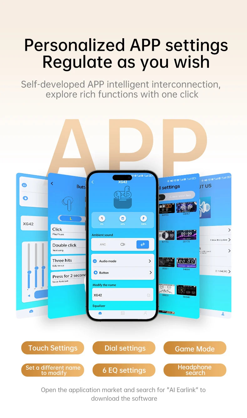 AI Translation Earbuds – True Wireless with ANC, LED Display & Wireless Charging Case