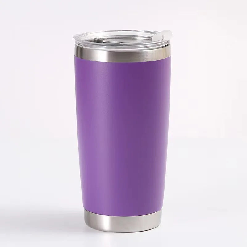 20oz stainless steel car cup, double-layer stainless steel thermos cup, portable car ice-cold cup