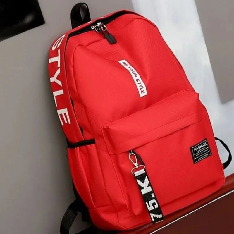Korean Style Student Backpack - Large Capacity School Bag for Men & Women