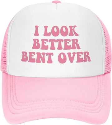 "I Look Better Bent Over" Funny Mesh Trucker Cap - Adjustable Fishing Hat for Men & Women
