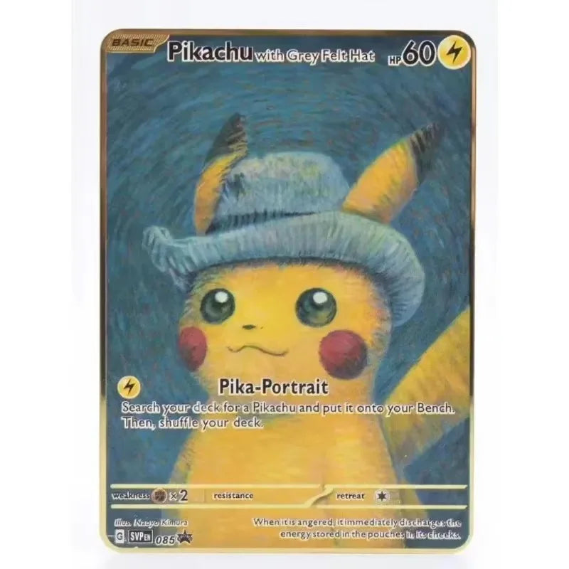 Pokemon Gold Metal Cards – 22 Styles Mewtwo, Pikachu GX & Charizard VMAX Set