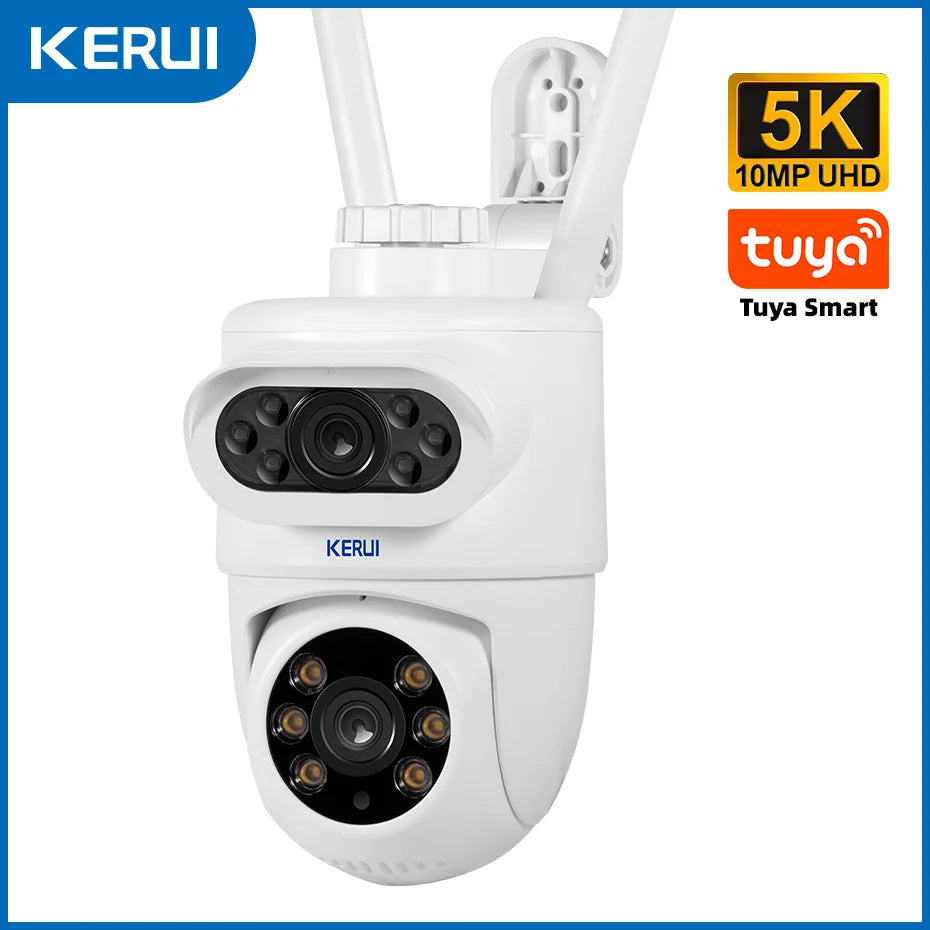 Dual Lens Outdoor WiFi Security Camera – Human Detection