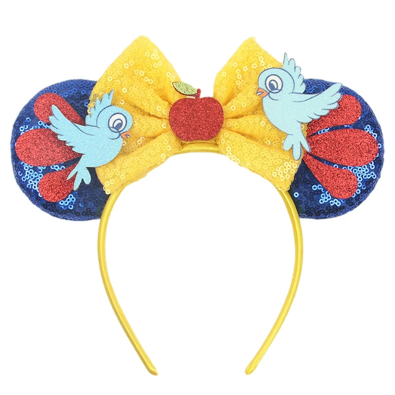 Disney Colorful Sequins Bow Headband – Rainbow Hair Accessory for Girls & Disney Fans