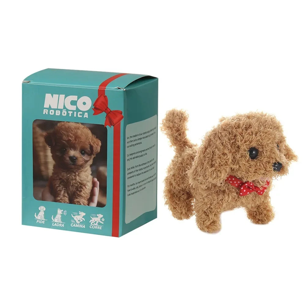 2025  Fashion Plush Robot Puppy Interactive Walking Simulated Puppy Barking Tail Wagging Educational Gift Chilren