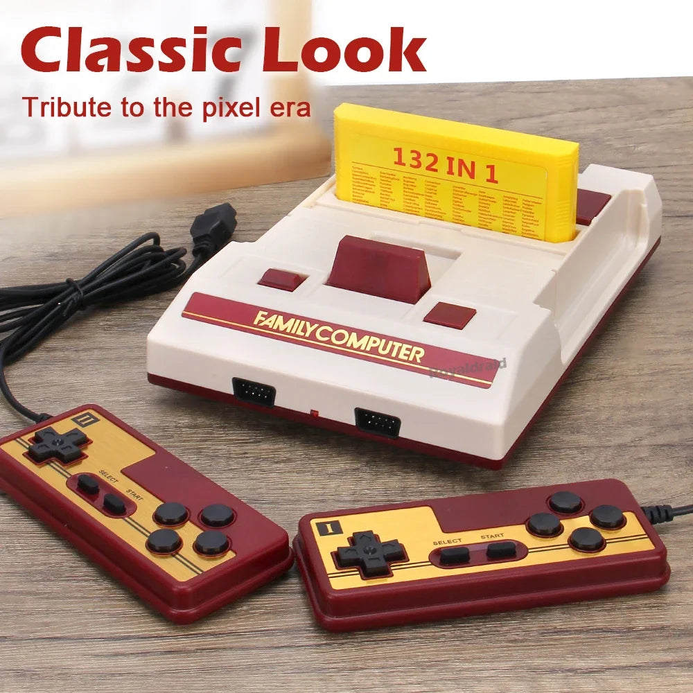 8-Bit Retro Game Console - 500 Built-In Games with Cartridge Support