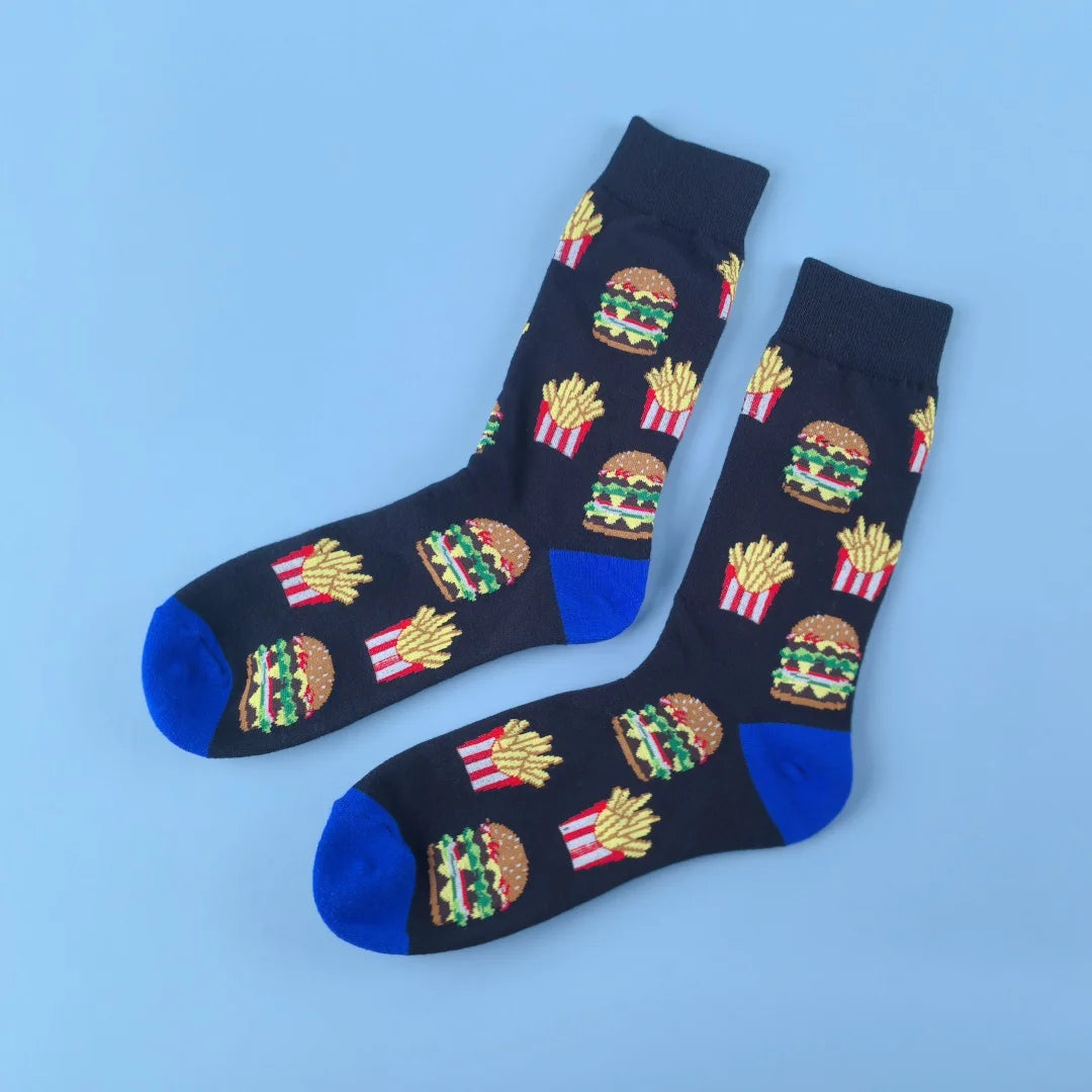 Funny Food Print Socks Unisex Casual Socks