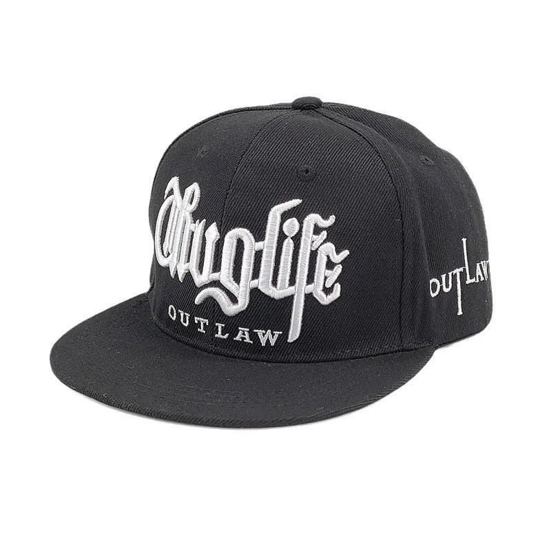Embroidered Hip-Hop Baseball Cap - Adjustable Snapback Hat for Outdoor & Casual Wear