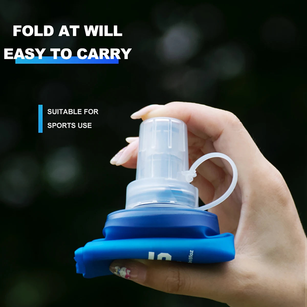 150ml Collapsible Sports Water Bottle - BPA Free Soft Flask for Running & Cycling