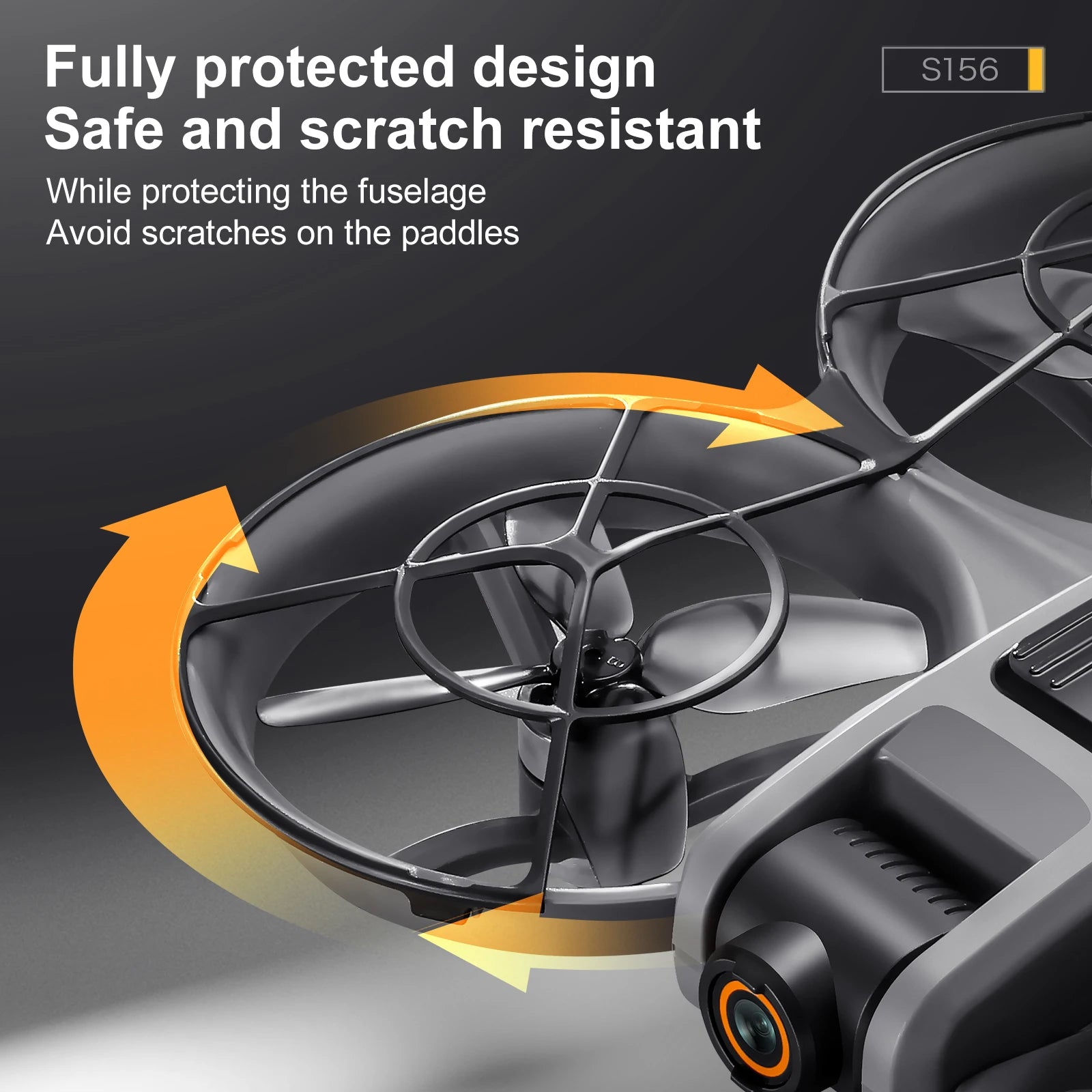 S156 Drone with 4K Camera & Optical Flow - 180° Adjustable Lens, Brushless Motors (180g)
