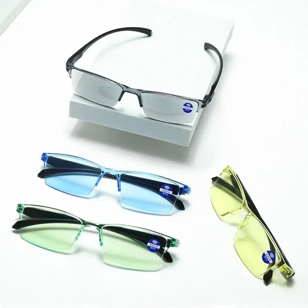 Smart Auto-Focus Reading Glasses - Anti-Blue Ray Computer Eyeglasses with Automatic Zoom
