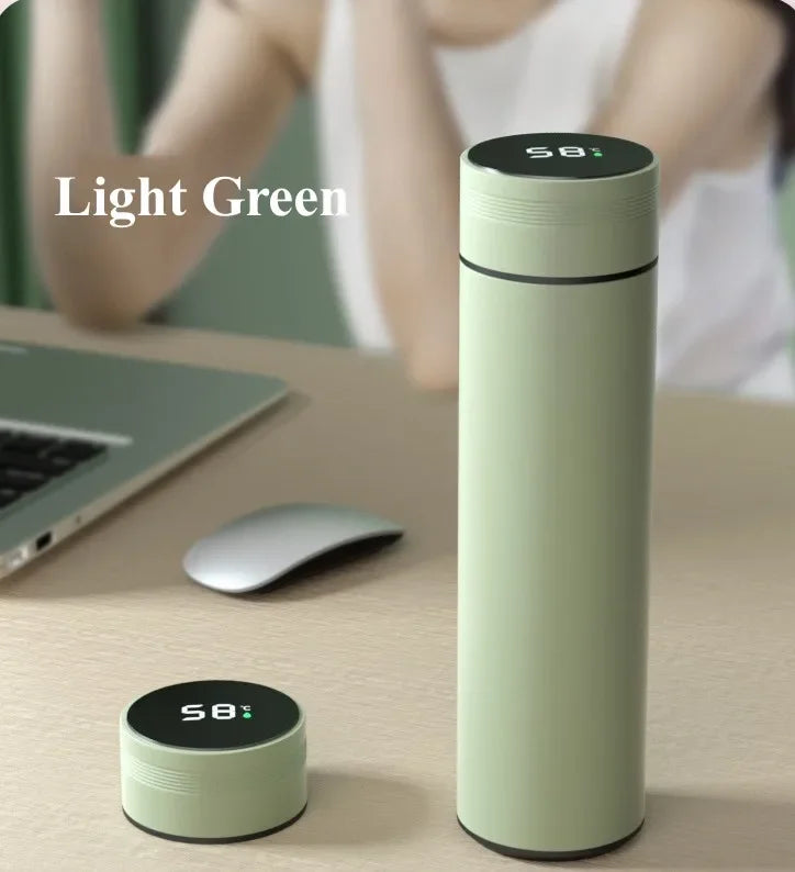 500ml Stainless Steel Thermos with Temperature Display - Insulated Bottle