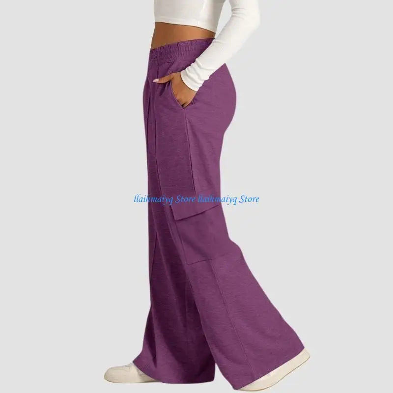 Women's High-Waist Baggy Joggers - Workout & Casual Sweatpants