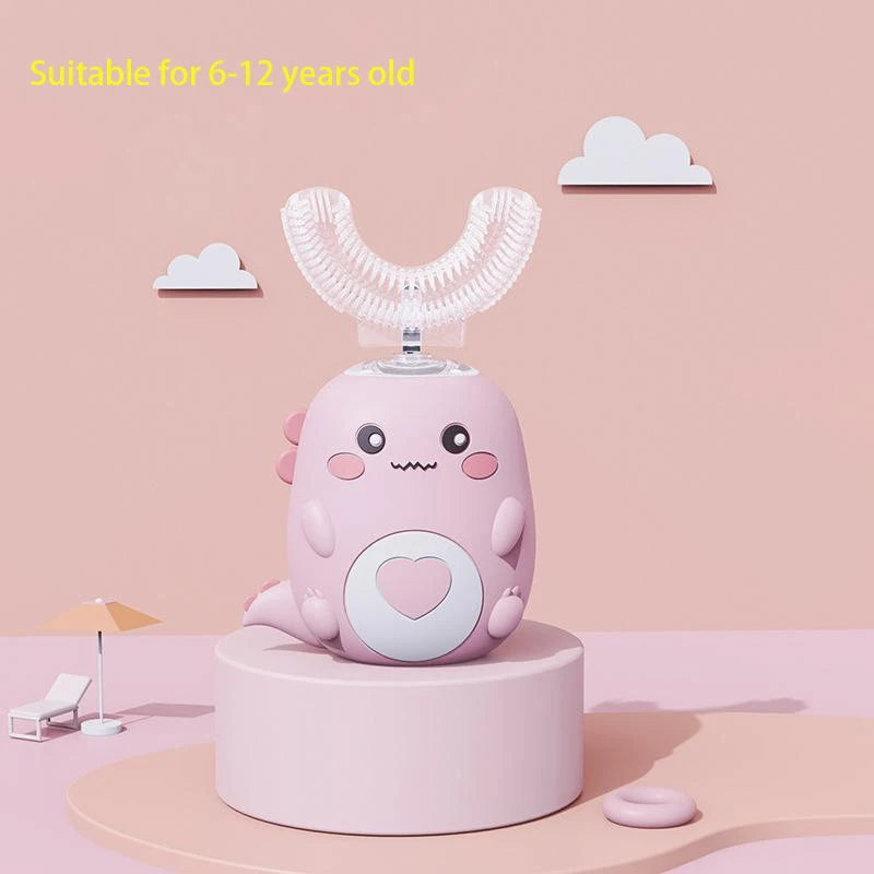 Children's U-Shaped Electric Toothbrush - 360° Smart Sonic Rechargeable Kids Toothbrush