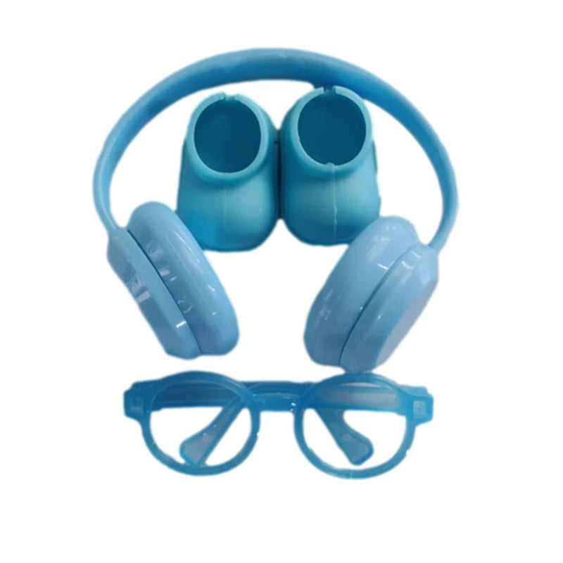 Labubu DIY Accessories Set - Shoes, Glasses & Headphones for V1/V2 Plush Dolls