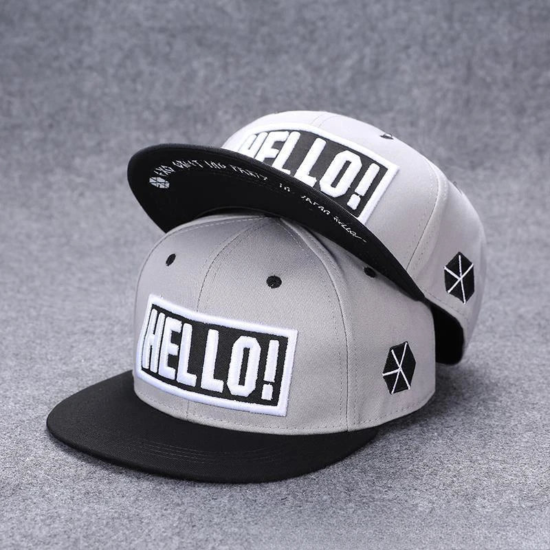 Korean Style Hip-Hop Flat Brim Cap - Unisex Adjustable Baseball Hat with Sun Protection