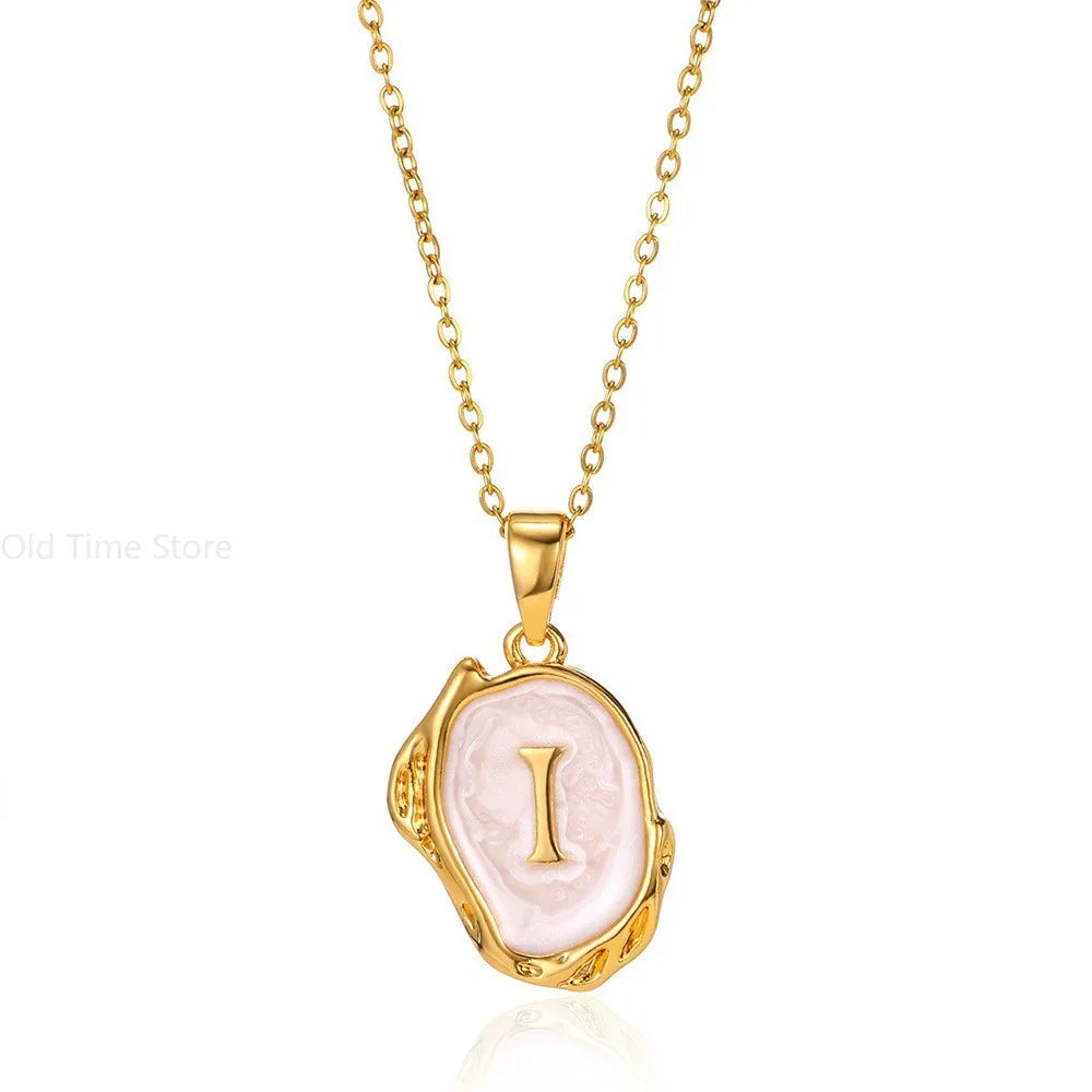 Alphabet Initial Necklace – Stainless Steel Jewelry