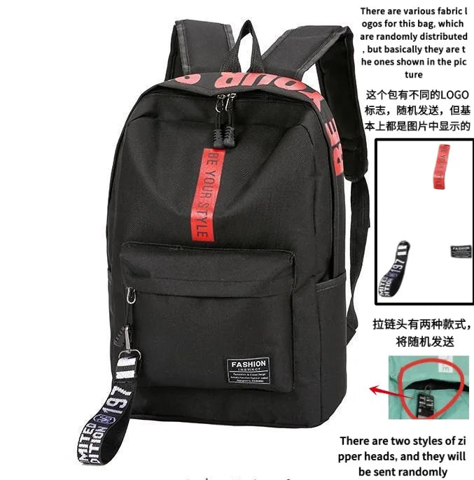 Korean Style Student Backpack - Large Capacity School Bag for Men & Women