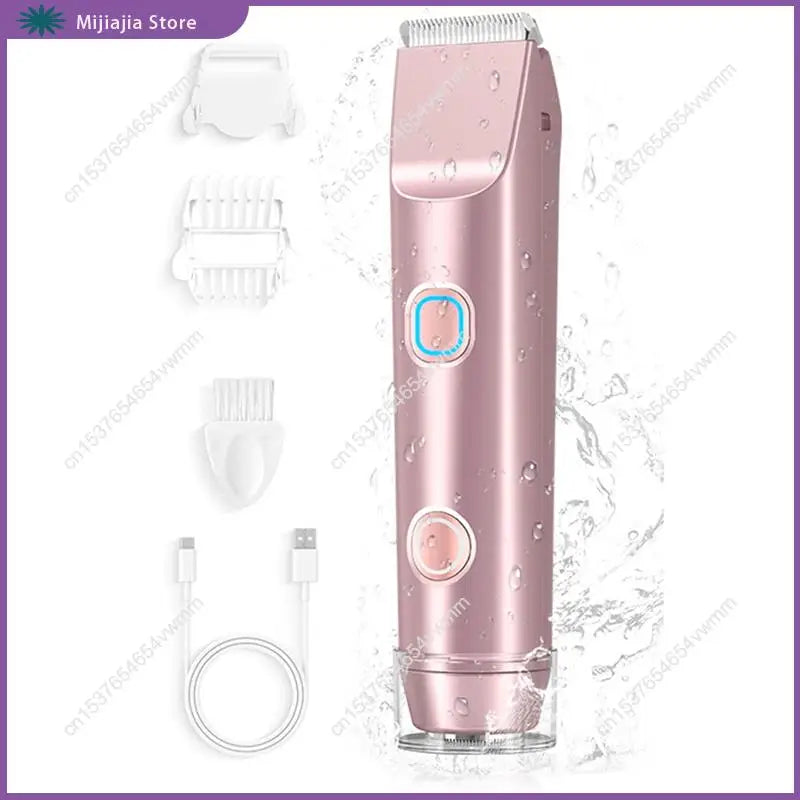 2-in-1 Waterproof Women's Bikini Trimmer & Body Shaver - Wet & Dry Use