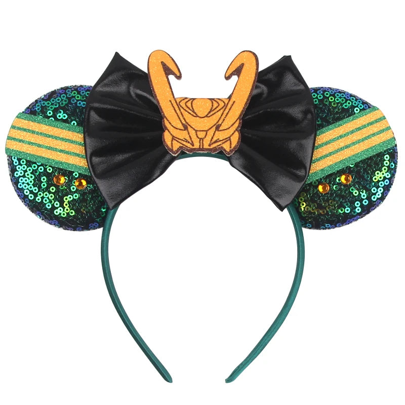Disney Colorful Sequins Bow Headband – Rainbow Hair Accessory for Girls & Disney Fans