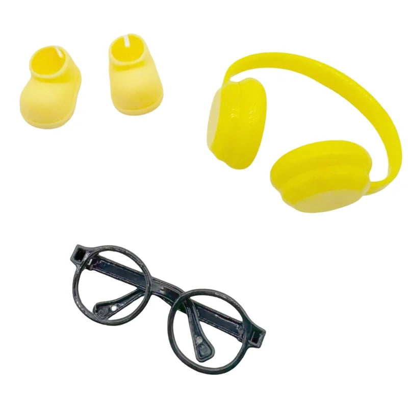 Labubu DIY Accessories Set - Shoes, Glasses & Headphones for V1/V2 Plush Dolls