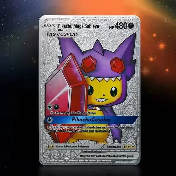 Spanish Pokemon Gold Metal Cards – Mewtwo, Pikachu GX & Charizard VMAX Set