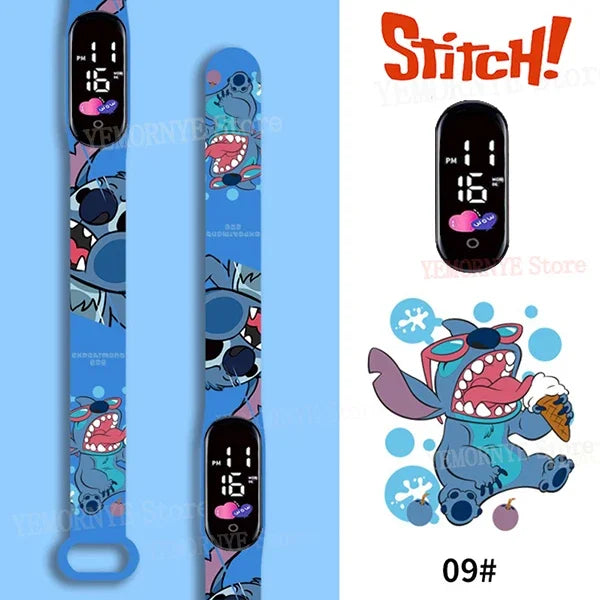 Disney Stitch Digital LED Watch – Kids Sports Watch