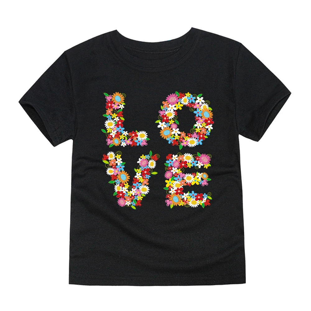 Toddler Girl Cotton T-Shirt Floral Print Tee