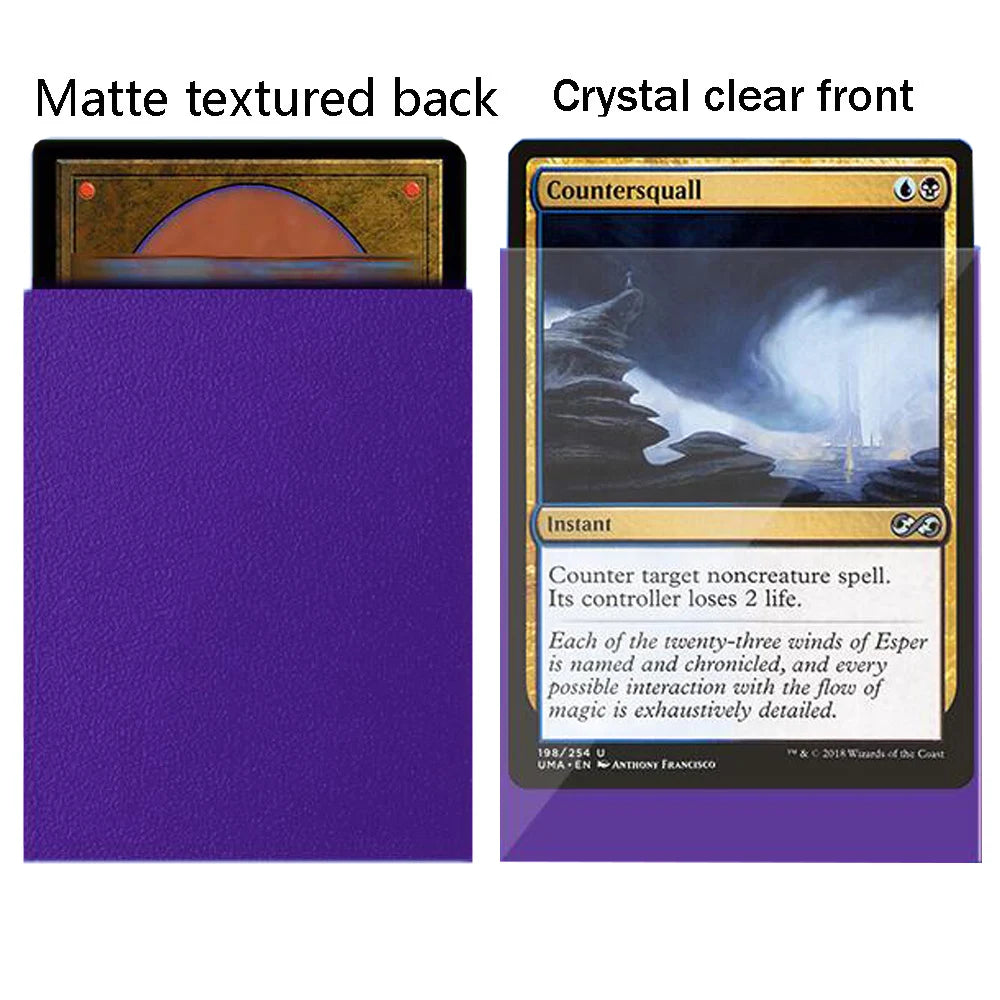 Card Sleeves 66×91mm – 100 Pcs Frosted Protective Sleeves for Trading Cards