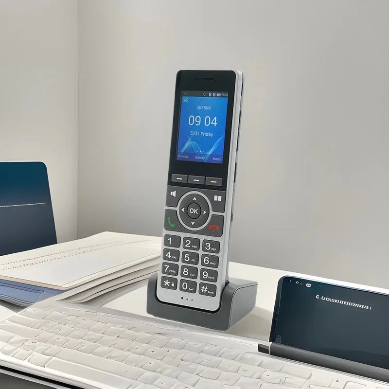 4G LTE WiFi VoIP Desktop Phone - Cordless SIP Phone with 2.4" Screen & 3-Way Conference