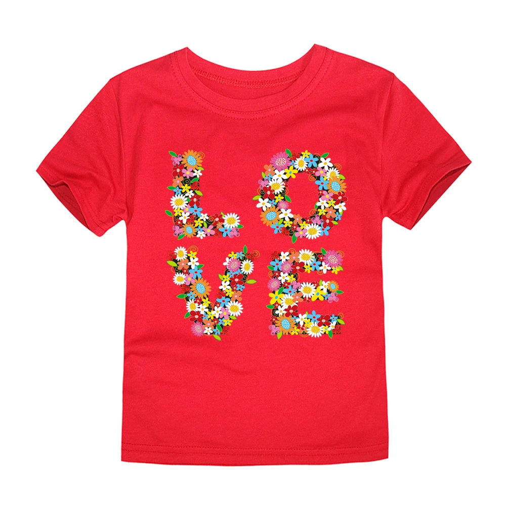 Toddler Girl Cotton T-Shirt Floral Print Tee