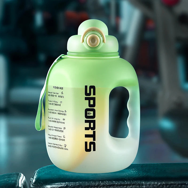 Large 2.5L Sports Water Bottle - All-Day Hydration with Straw