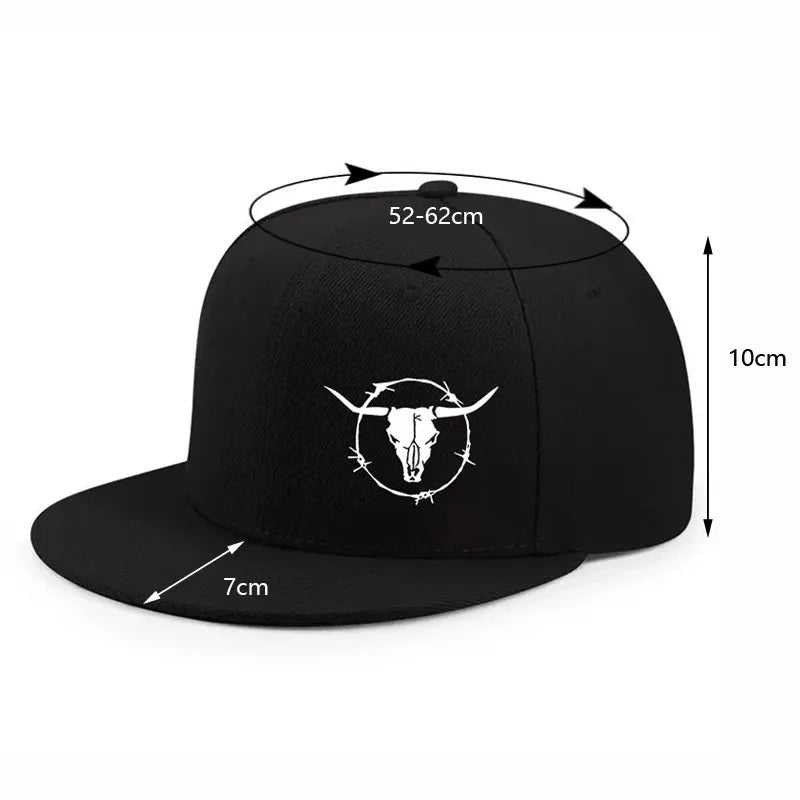 Printed Hip-Hop Baseball Cap - Adjustable Snapback Hat for Outdoor & Casual Wear