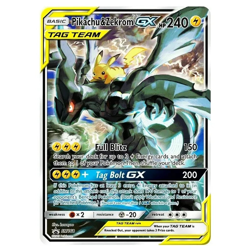 Pokemon Gold Metal Cards – 22 Styles Mewtwo, Pikachu GX & Charizard VMAX Set
