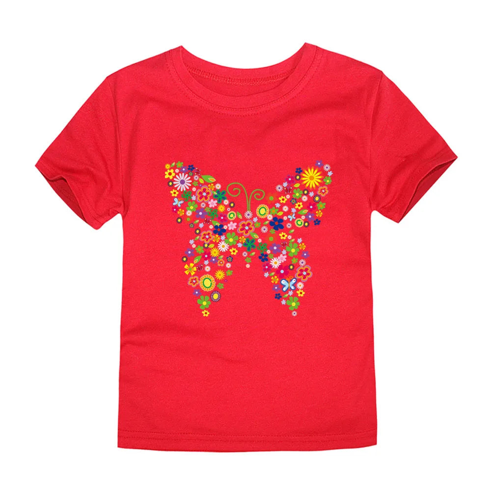 Toddler Girl Cotton T-Shirt Floral Print Tee