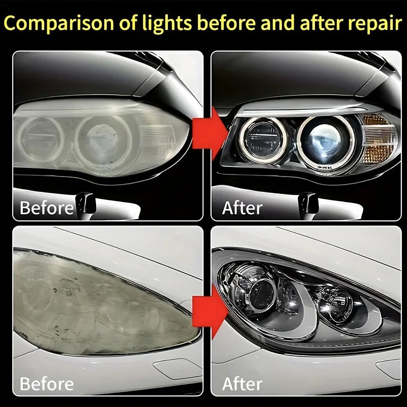 Car Headlight Restoration Kit – Remove Yellowing, Haze & Scratches Fast