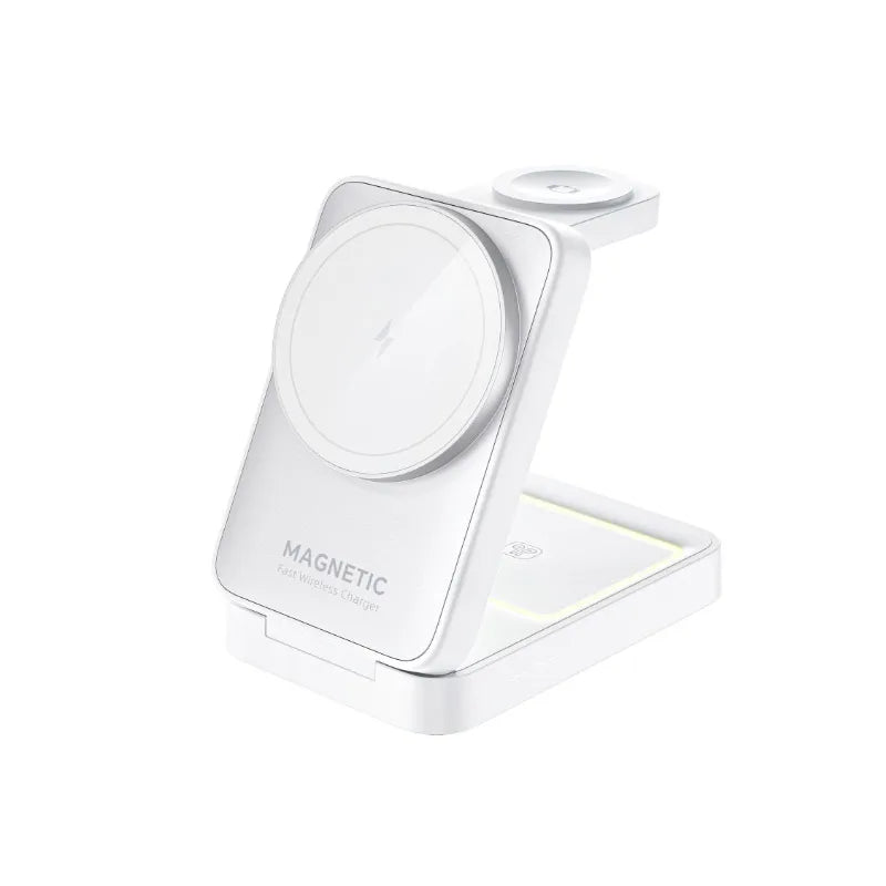 Foldable 3-in-1 Magnetic Wireless Charger Stand for iPhone & Apple Devices
