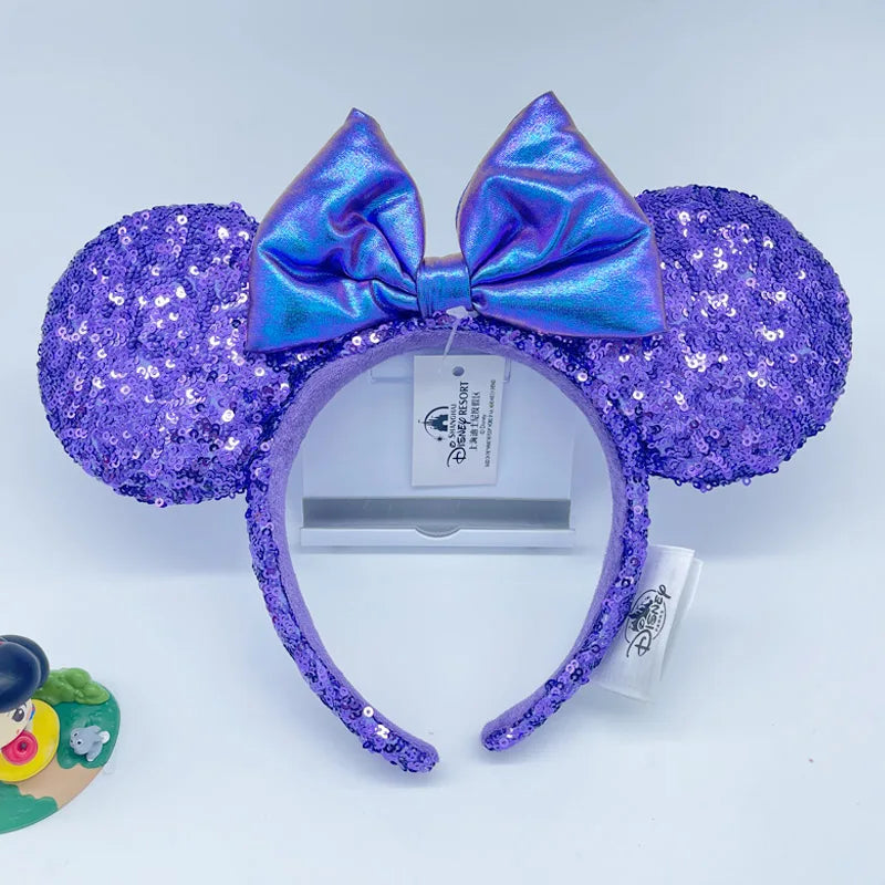 Disney Mickey Ears Headband – Minnie Sequin Party Hairband for Women & Girls