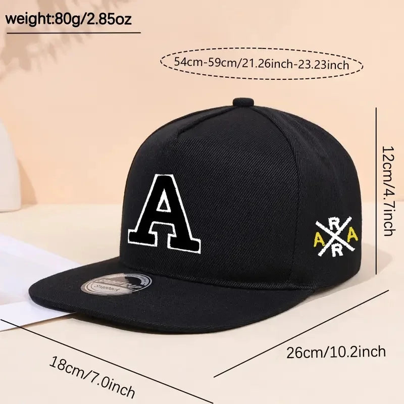 Letter Embroidered Baseball Cap - Adjustable Hip-Hop Sun Hat for Outdoor, Beach & City Wear