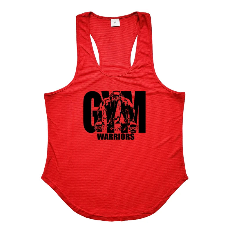 Men's Gym Tank Top - Breathable Mesh Stringer Vest for Bodybuilding & Workout