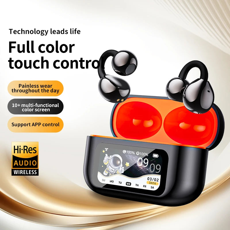 AI Translation Earbuds – True Wireless with ANC, LED Display & Wireless Charging Case