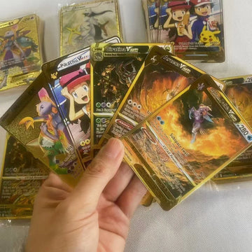 Pokemon Gold Metal Cards – Mewtwo, Pikachu GX & Charizard VMAX Collector Set